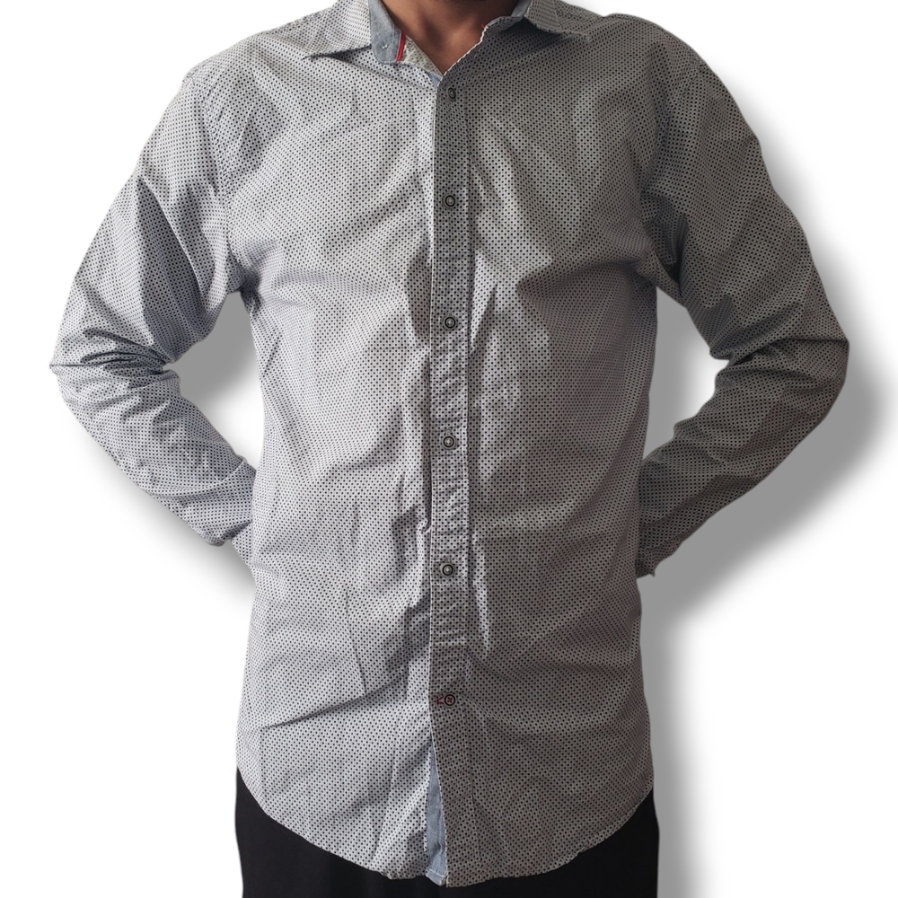 Men's Black and White Checkered Shirt